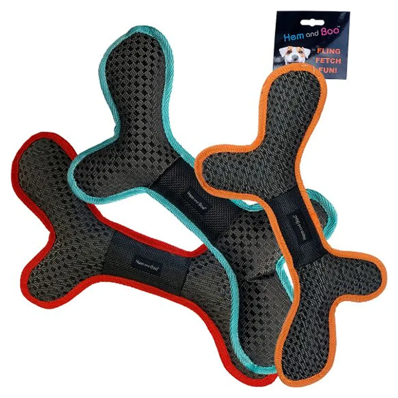 Hem and Boo Strong Tough Bone Shape Toy - Mixed Colours